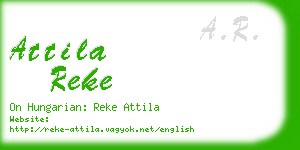 attila reke business card